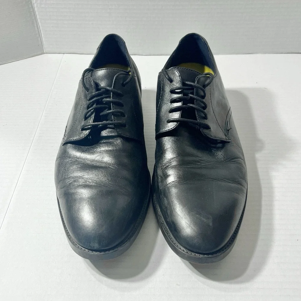 Cole Haan Hawthorne Oxford Shoes Men's 10‎ Black Leather Academia Professional
